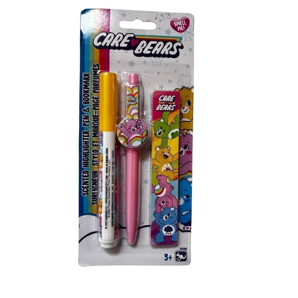 Care bear  scented highlighter pen and bookmark new in package
